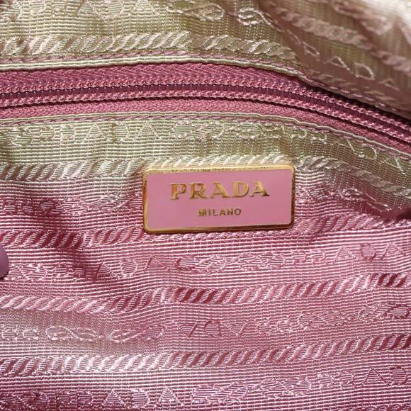 PRADA Hand Bag Nylon 2way Pink Gold Auth 100093 - Picture 16 of 16